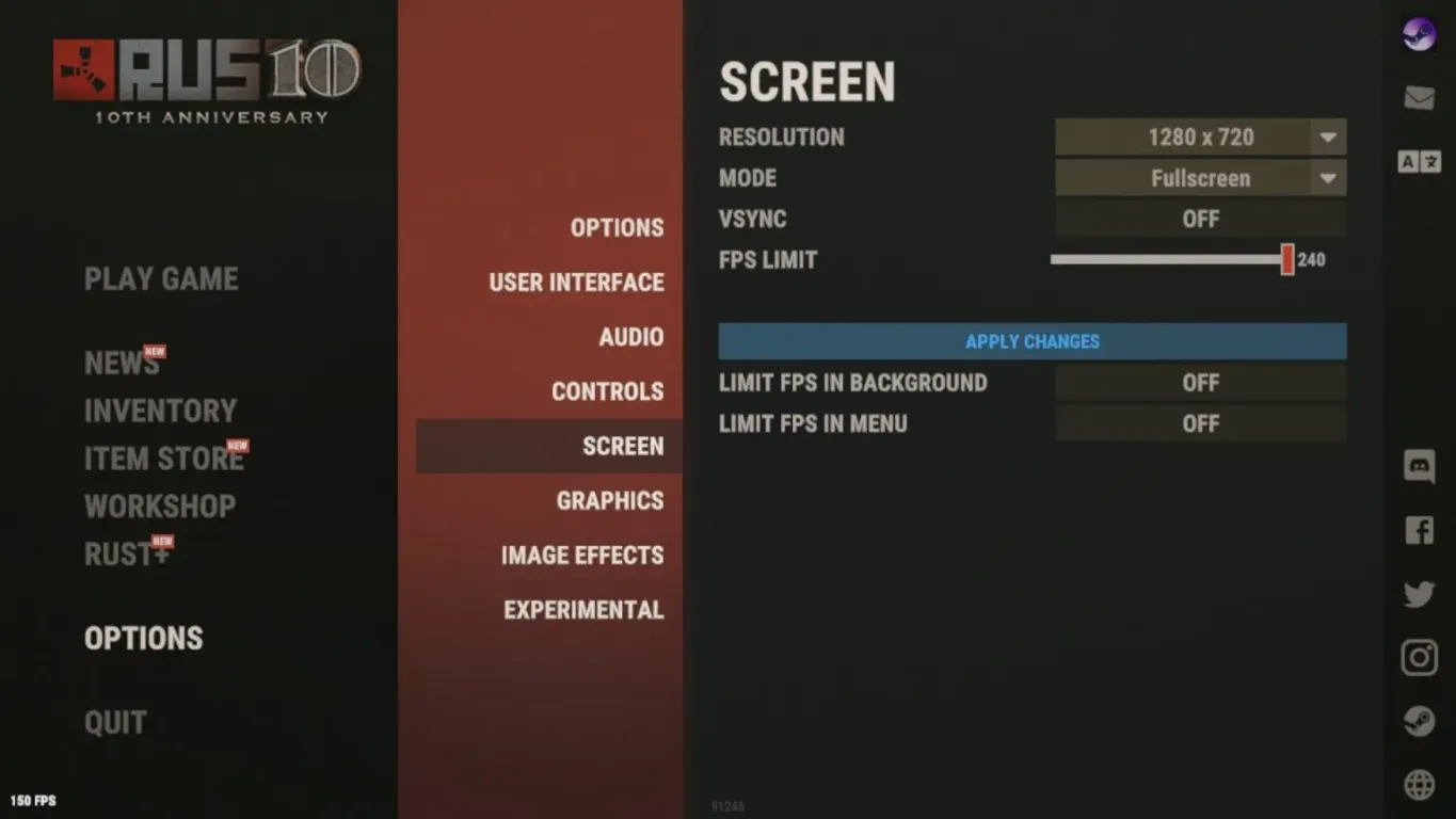 Какое разрешение лучше выбрать для Rust в 2025 году