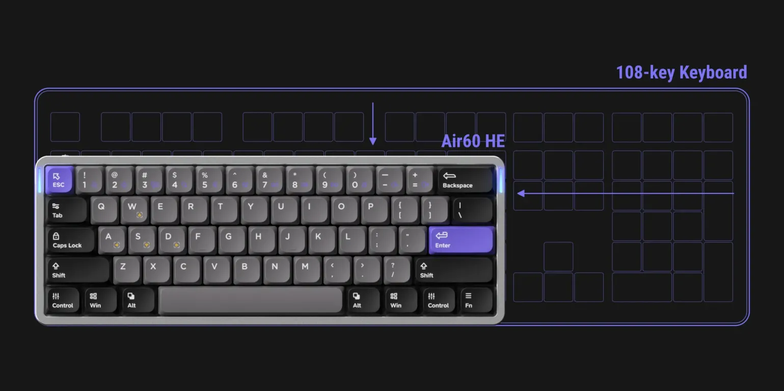 Игровая клавиатура NuPhy Air60 HE