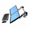 Двойное настольное крепление Ergotron LX Dual Side-by-Side Arm (polished aluminum) (45-245-026) - фото 4