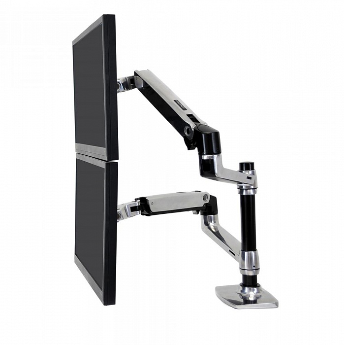 Двойное настольное крепление Ergotron LX Dual Stacking Arm (45-248-026) - фото 1