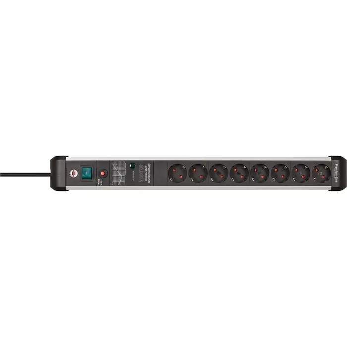 Сетевой фильтр Brennenstuhl Premium-Protect-Line 60 000 А 8 розеток, кабель 3 м., H05VV-F 3G1.5 черный 1391010800 - фото 2