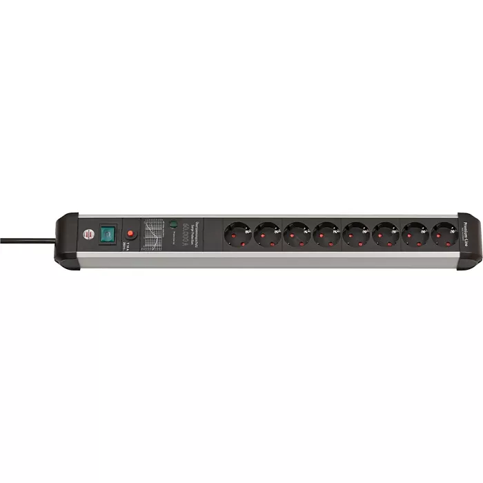 Сетевой фильтр Brennenstuhl Premium-Protect-Line 60 000 А 8 розеток, кабель 3 м., H05VV-F 3G1.5 черный 1391010800 - фото 1