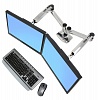 Двойное настольное крепление Ergotron LX Dual Side-by-Side Arm (polished aluminum) (45-245-026) - фото 3