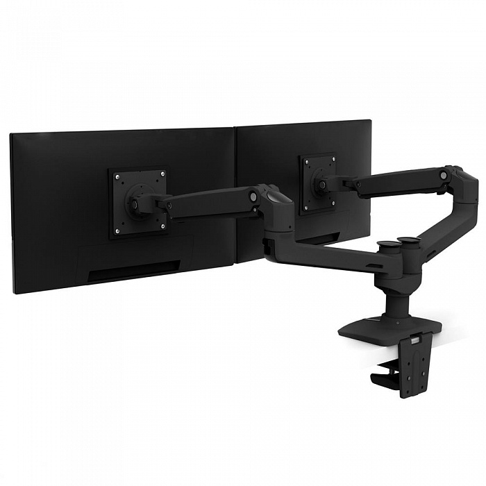 Двойное настольное крепление Ergotron LX Dual Side-by-Side Arm (matte black) (45-245-224) - фото 2